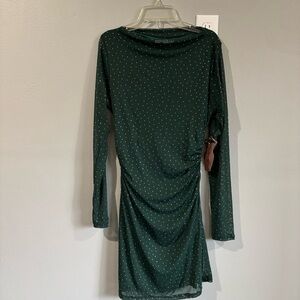 Haute Monde Dark Green Long Sleeve Dress